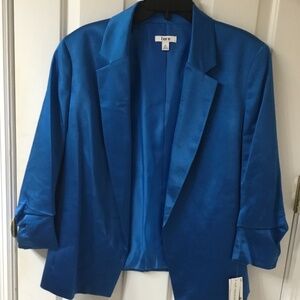 Bar III Rich Aqua Satin Blazer, NWT, Size XL